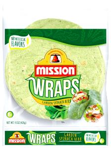 1 tortilla (45 g) 96% Fat Free Garden Spinach & Vegetables Gourmet Tortillas