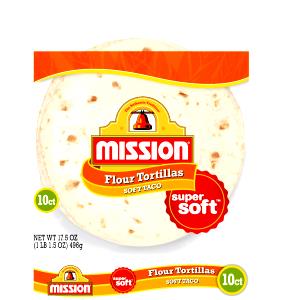 1 tortilla (45 g) Soft Taco Size Flour Tortillas