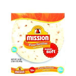 1 tortilla (49 g) 8" Flour Soft Taco (10 ct)