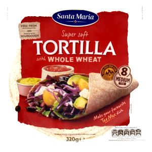 1 tortilla (51 g) Whole Wheat Flour Tortillas