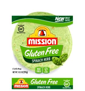 1 tortilla (52 g) Gluten Free Spinach Wraps