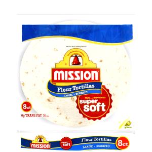 1 tortilla (62 g) Burrito Flour Tortillas