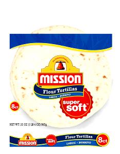 1 tortilla (62 g) Flour Tortillas (Burrito Size)
