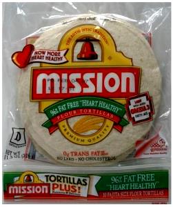 1 tortilla (67 g) 96% Fat Free Heart Healthy Flour Tortillas