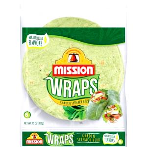 1 tortilla (70 g) Spinach, Garlic & Pesto Tortillas
