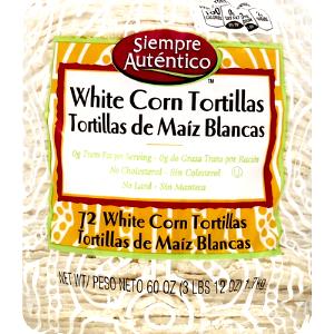 1 tortilla (72 g) White Corn & Wheat Tortillas