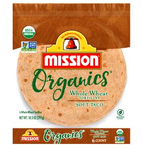 1 tortilla (73 g) 10" Organic Whole Wheat Tortillas