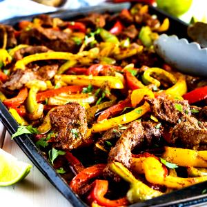 1 Tortilla Fajita with Beef and Vegetables