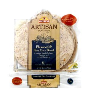 1 Tortilla Tortilla, Artisan, Flaxseed & Blue Corn Blend