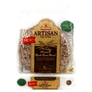 1 Tortilla Tortilla, Artisan, Wheat And Black Bean Blend