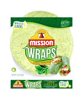 1 Tortilla Tortilla, Garden Spinach & Vegetables