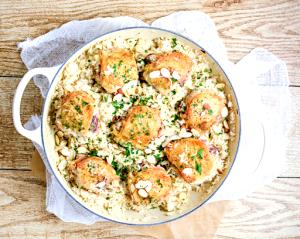 1 tray (12 oz) Chicken with Almonds, Rice & Vegetables