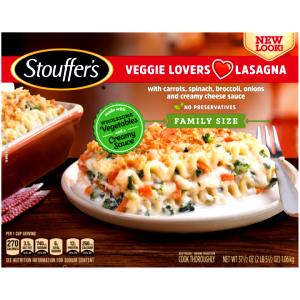 1 tray (12 oz) Vegetable Lasagna
