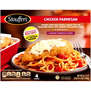 1 tray (241 g) Frozen Chicken Parmesan with Pasta