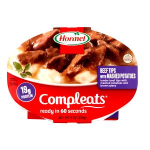 1 tray (255 g) Compleats Beef Tips & Gravy with Mashed Potatoes