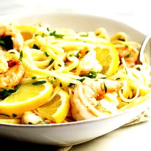 1 tray (284 g) Shrimp Linguine with Lemon Garlic Sauce