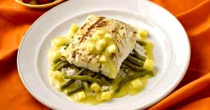 1 tray (334 g) Barramundi Seabass with Sweet Coconut Pineapple Sauce
