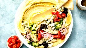 1 tray (397 g) Mediterranean Chicken with Chickpea Hummus