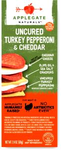 1 tray (68 g) Uncured Turkey Pepperoni & Cheddar
