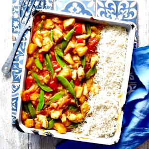 1 tray Sweet and Sour Chicken with Rice