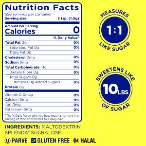 1 tsp (1.2 g) No Calorie Sweetener with Fiber