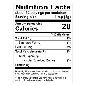 1 tsp (4 g) Chocolate Flavored Jimmies