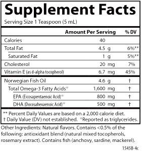 1 Tsp Serving Sardine Fish Oil