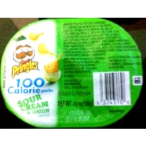 1 Tub Potato Crisps, Sour Cream & Onion, 100 Calorie Pack