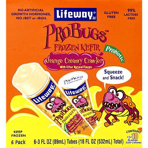1 Tube Frozen Kefir, Probugs, Orange Creamy Crawler