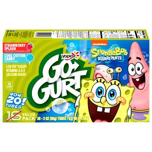 1 Tube Yogurt. Go-Gurt Strawberry Splash