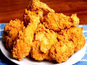 1 Unit Chicken Back, Fried, Meat Only