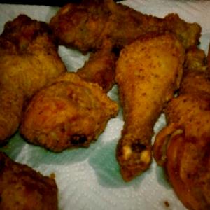 1 Unit Chicken Back, Fried, Meat/Skin, Flour
