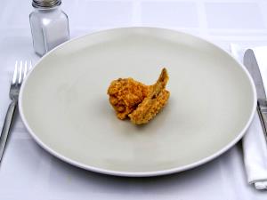 1 Unit (yield From 1 Lb Ready-to-cook Chicken) Chicken Back Meat and Skin (Broilers or Fryers, Flour, Fried, Cooked)