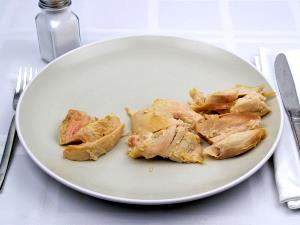1 Unit (yield From 1 Lb Ready-to-cook Chicken) Chicken Light Meat and Skin (Broilers or Fryers, Stewed, Cooked)