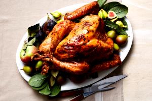 1 Unit (yield From 1 Lb Ready-to-cook Turkey) Turkey Leg Meat and Skin (Fryer-Roasters, Cooked, Roasted)