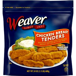 1 Weaver Tender Breaded Chicken Patty, Fillet or Tenders