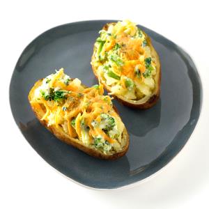 1 Weight Watchers Entree (11 Oz) Baked Potato Stuffed with Ham, Broccoli and Cheese (Peel Eaten)