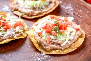 1 Whole (144.0 G) Tostada with Beans & Cheese