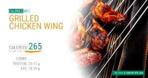 1 wing (33 g) Grilled Chicken Whole Wing