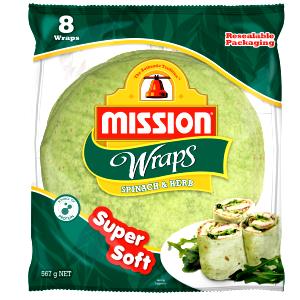 1 wrap (57 g) Spinach Wraps