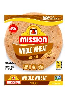 1 wrap (62 g) Soft Tortilla Wrap Whole Grain White