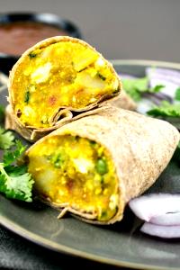 1 Wrap Indian Samosa Wraps, Vegan