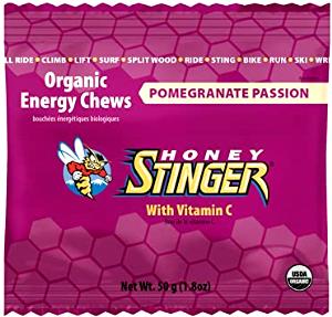 10 chews (50 g) Organic Energy Chews - Pomegranate Passion Fruit