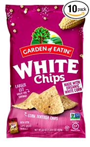 10 chips (28 g) Tortilla Chips White Corn