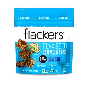 10 crackers (30 g) Flackers Flax Seed Crackers - Sea Salt (10)