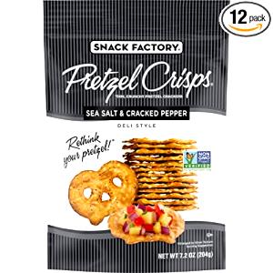 10 crisps (29 g) Pretzel Crisps - Sea Salt & Cracked Pepper