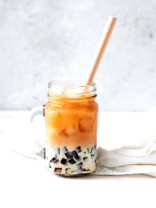 10 Fl Oz Freshly Brewed Tea With Skim Milk