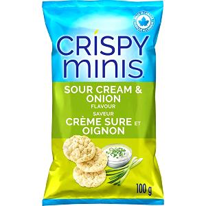 10 mini cakes Mini Crisps Sour Cream & Onion Rice Snacks