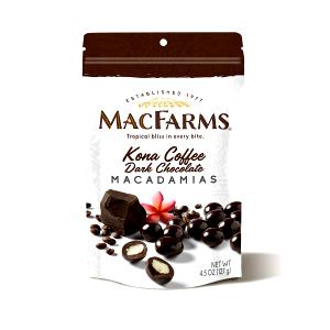 10 pieces (43 g) Kona Coffee Dark Chocolate Macadamia Nuts