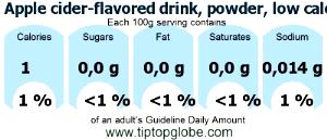 100 G Apple Cider-Flavored Drink (Powder, Low Calorie, with Vitamin C)